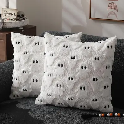 In Stock Halloween Pumpkin Pillow Cover Double-Color Quilted Sofa Cushion Cross-Border Recommended Home Textile Holiday Party Decoration - 3