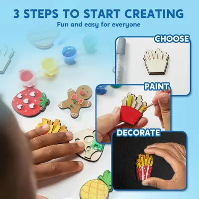 Ahşap DIY boyama seti çocuklar için, eğitici oyuncak - 5
