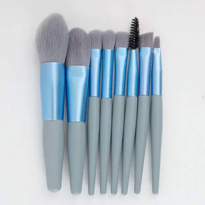 8-piece mini makeup brush set Morandi soft hair eyeshadow brush blush brush lip brush beauty tools makeup set - 10