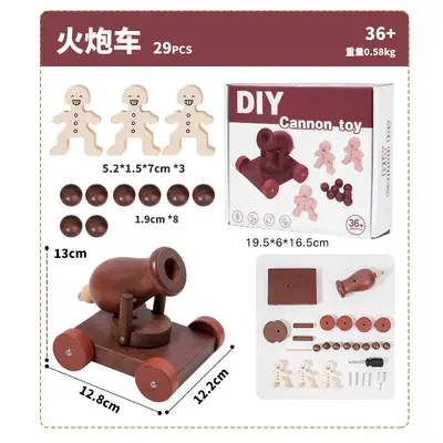 Ahşap DIY montaj yapı blokları, araba ve uçak, çocuk eğitici oyuncak - 8