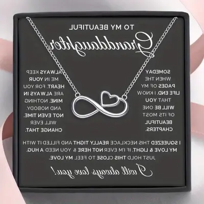 Edelstahlkette mit herzförmigem Anhänger, durchbrochenes Design, Geschenk