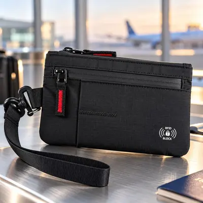 RFID korumalı kart cüzdanı ve pasaport tutucu