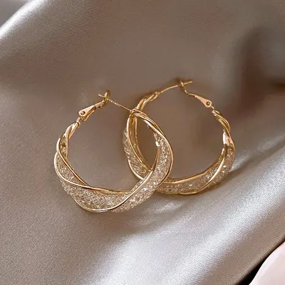 Gümüş iğne ışığı lüks üst düzey küpeler niş kişilik tasarımı kadınlar için abartılı küpeler moda mizaç küpeler toptan - 7