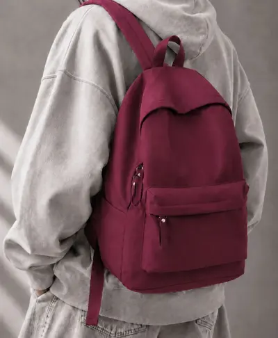 16-inch Laptop Backpack Outdoor Sports Solid Color Logo Printable - 8