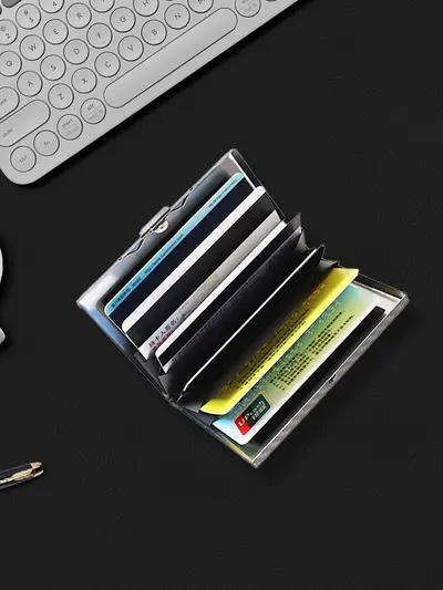 Stainless Steel Driver's License Holder with Anti-Theft RFID Blocking