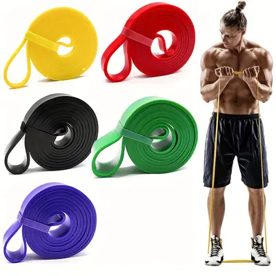 TPE Lateks Direnç Bandı, Yoga ve Fitness için Elastik Bant, Logo Baskılı - 5