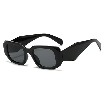Polygon Frame Retro Sunglasses with UV Protection - 7