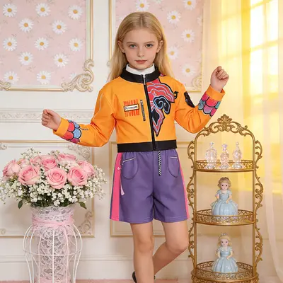 Children's K-POP Demon Hunter Rumi 3D Dress Costume Set