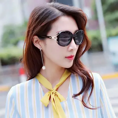 Women's Large Frame Fox Head Sunglasses, Classic Fashion Style - 5