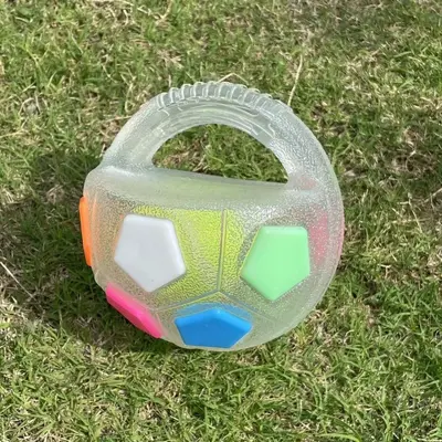 Dog toy balls, tennis and soccer, elastic rubber - 1