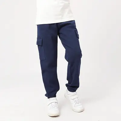 Korean Style Kids' Solid Color Sports Cargo Pants for Big Kids - 11