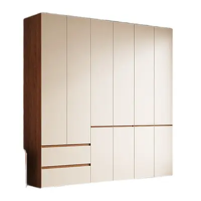 Thickened Solid Wood Bedroom Wardrobe, 60 cm Deep Floor-Standing Storage Cabinet - 6