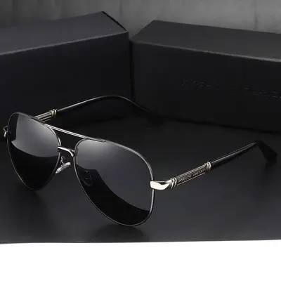 Metal Frame Polarized Photochromic Driving Sunglasses for Men - 9