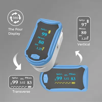 Fingerclip-Pulsoximeter mit OLED-Display und Herzfrequenzmessung - 4