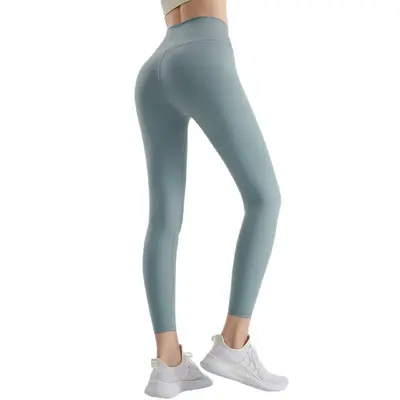 Damen-Yogahose, hoch tailliert, po-formend, schnelltrocknend, lang - 6