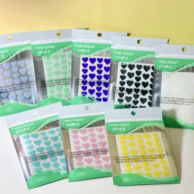 Heart Pattern Hydrocolloid Acne Patch for Day and Night Use