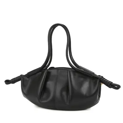 Women's Single-Shoulder Bag, Soft Leather Cloud-Shaped Crossbody Bag - 8