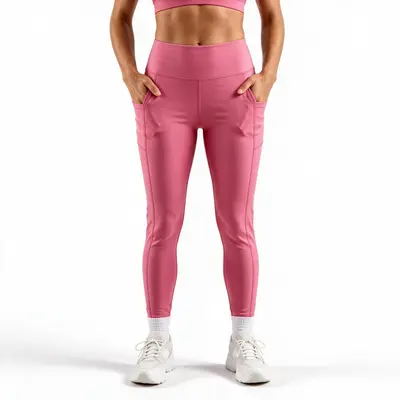 Mingda Yoga-Leggings in hoher Taille mit Seitentaschen, schnelltrocknend - 6