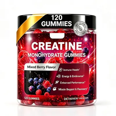 跨境亚马逊TK虾皮肌酸软糖运动前补剂Creatine Gummies功能性软糖