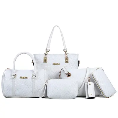 Damentaschen-Set mit Prägemuster, sechsteilig, inklusive Mutter-Kind-Tasche - 4