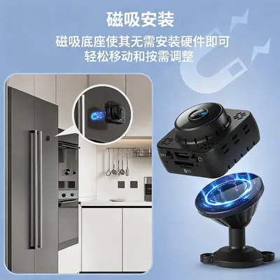 Compact WiFi HD Home Security Camera, Indoor/Outdoor Surveillance