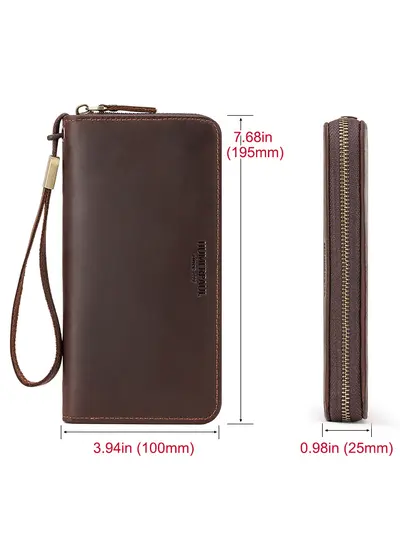 Hummer Paul Herren Clutch aus echtem Leder mit RFID-Schutz, Crazy-Horse-Leder - 4