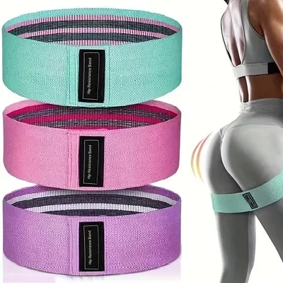 Yoga Resistance Band, Hip Lift Band, Anti-Roll Knitted Glute Ring - 4