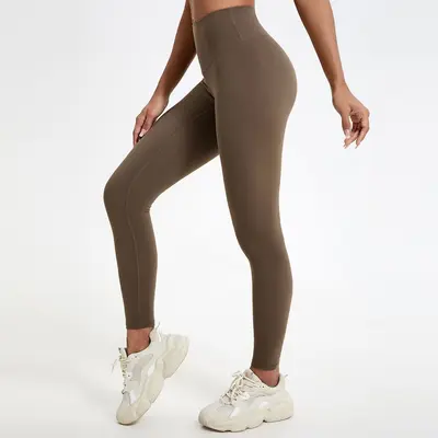 Damen Laufhose, nahtlos, hohe Taille, Po-Lifting - 4