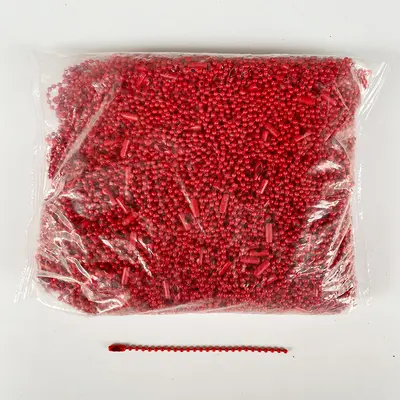 Makronenfarbene lackierte Rundperlenkette, DIY-Schmuckmaterial - 9
