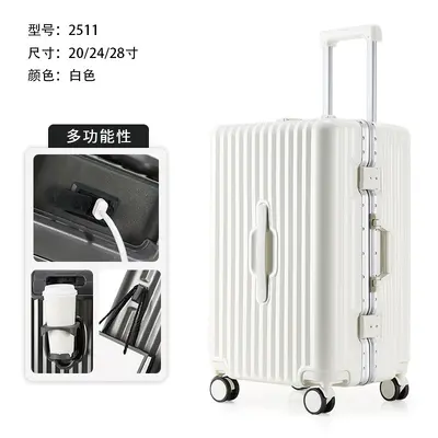 Aluminum Frame Large-Capacity Trolley Suitcase, Universal Wheels, Combination Lock - 6