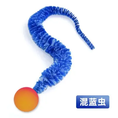 Cat Toy Fluffy Tail Rainbow Worm Elastic Ball, Self-Play - 5