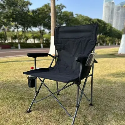 Portable Folding Camping Chair with Armrests for Outdoor Use - 8