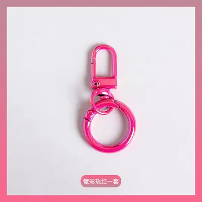 Electroplated Alloy Spring Buckle Keychain for DIY - 12