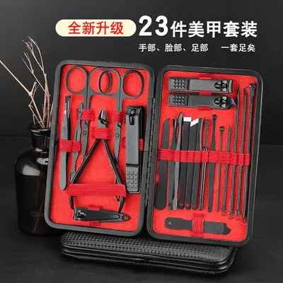 Stainless steel nail scissors set, 8-23 pieces manicure tools - 4