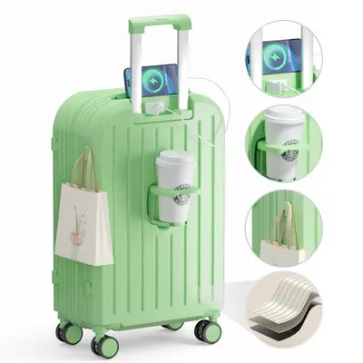 Lightweight Wheeled Suitcase with Combination Lock - 8
