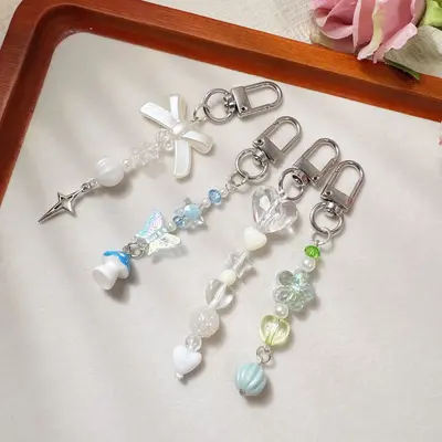 Cross-border Amazon Multiple Sets Dopamine Colorful Mini Keychain Bag Charm Phone Charm Decorative Strap - 3