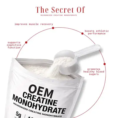 OEM跨境TK亚马逊肌酸粉CREATINEMONOHYDRATE肌酸补充剂贴牌代加工