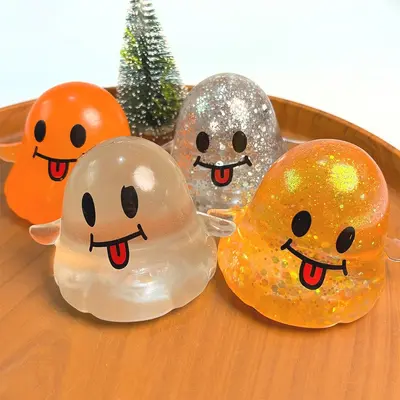 Cross-border Halloween Ghost Malt Candy Squishy Toy Slow Rebound Stress Relief Squeeze Toy Foreign Trade Prank Toy