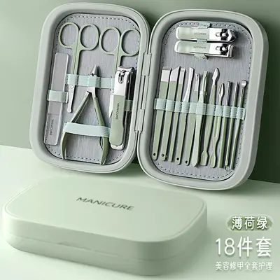全套修脚专业美甲美容修甲工具包钳不锈钢鹰嘴钳剪指甲刀套装批发 - 11