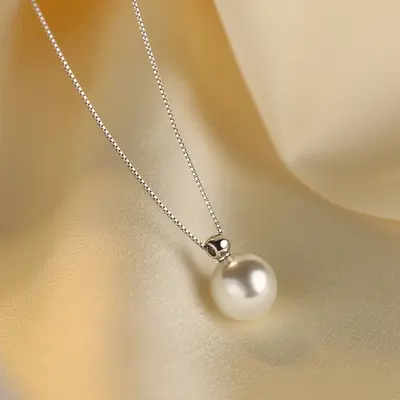 925er Silber-Perlenkette, eleganter Luxusstil