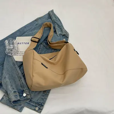 2025 summer new style simple and versatile university student solid color comfortable sports backpack shoulder bag men's lightweight crossbody bag women's - 11