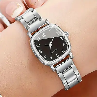 Women's quartz watch, stylish steel strap, minimalist design