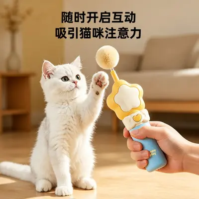 Rechargeable Electric Cat Teaser Toy with Automatic Interactive Wand - 3