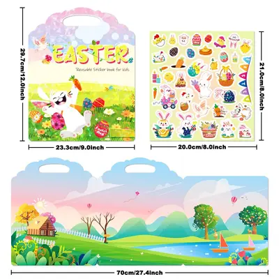 Easter Jelly Sticker Book, Quiet Book for Children