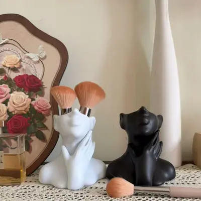 Multifunktionaler Kunstform-Aufbewahrungsbehälter für Körperkunst, Schreibtisch-Makeup-Pinselhalter, Bürotisch-Aufbewahrungseimer, Stifthalter - 11