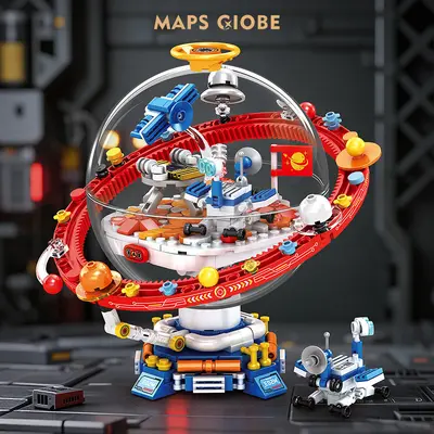Xingji Aerospace Astronaut Globe Building Block Assembly Model Children's Educational Desk Ornament Boys' Birthday Toy Cross-Border - 9