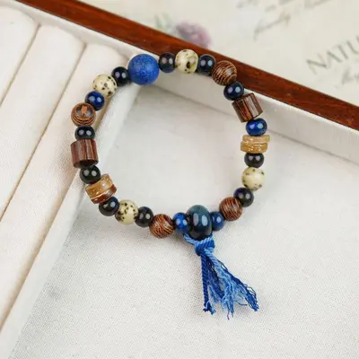 Jingdezhen Ceramic Bead Buddha-Style Bracelet, Versatile - 7