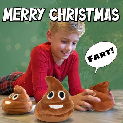 Squeaky Poop Plush Dog Toy, Durable Chew Toy with Farting Sound - 4