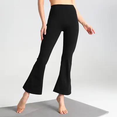 Yoga flare pantolon kadın, yüksek bel, inceltici, yumuşak - 11