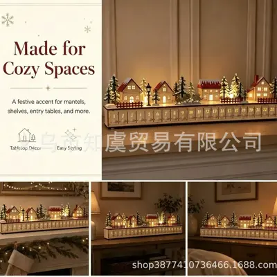 Christmas Village Advent Calendar Home Decoration - 4